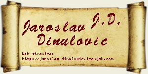 Jaroslav Dinulović vizit kartica